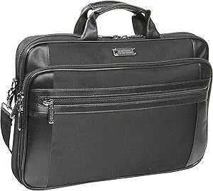 Kenneth Cole Reaction Urban Traveler Slim 18.4" Laptop Sleeve Top Zip Computer Portfolio Bag, Black