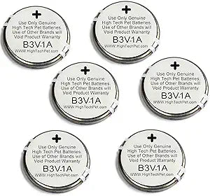 High Tech Pet 6-Pack Electronic Collar Battery for Model MS-4 and MS-5