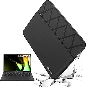 Smatree 17 inch Laptop Sleeve for LG gram 17, LG Protective Laptop Case with Accessory Pocket, YKK Zipper, Patented Shockproof Design (E612)