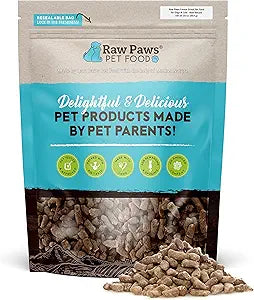 Raw Paws Freeze Dried Dog Food & Cat Food - Beef Recipe, 16-oz - Made in USA - Freeze Dried Raw Dog Food - Raw Food for Dogs - for Cats