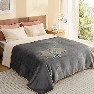 Bedsure Waterproof Blanket for Bed - Sherpa Fleece Waterproof Dog Blankets for Large Dogs, Pet Blankets for Bed/Couch, Soft Plush Reversible Furniture Protector, King Size, 108"x86", Grey
