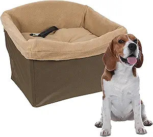 PetSafe Happy Ride Dog Safety Seat - Dedicated Pet Car Seat for Small Dogs - Elevated Booster Seat - Fleece Liner Booster Seat - Machine Washable - Fits Most Cars, Trucks & SUVs