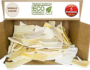 Brazilian Pet Premium Thick Cut Chips, Wholegrain Rawhide (Last Much Longer Than Traditional Chips). 100% Natural. Great Behavioral Dog Chew Treat Solution. No Preservatives. (5 Pounds)