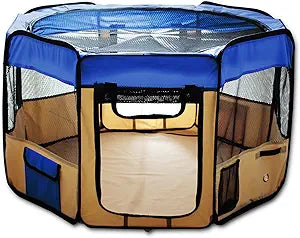 (ESK48-Blue) Pet Exercise Pen Kennel, 48 Inch, Blue