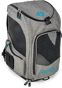 Sherpa 2-in-1 Backpack Travel Pet Carrier, Airline Approved & Guaranteed On Board - Gray, Medium (Brick & Mortar Version)