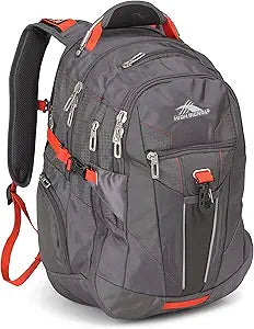 High Sierra XBT - Business Laptop Backpack, Mercury/Crimson, One Size